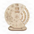 Flower Perpetual Calendar Laser Cut Design, SVG DXF Laser Cutting Vector Model