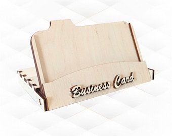 Geschenk-Box-Halter Visitenkarte Laser Cut-Vorlage, SVG DXF Design Kartenkasten