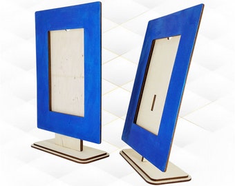 Picture Frame for Craft Laser Cut Template, SVG DXF Design, Two 4x6 Holder Photo