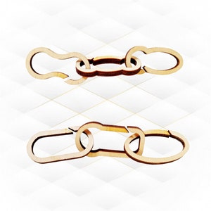 Chain design 6 options, laser cutting drawing, handmade items. Svg dxf files, diy chain, vector laser, laser craft. Cut model, gift decor.