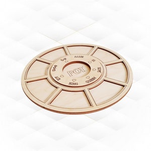 Game board Tripoley, laser cut plan, cards board. Desk game, laser cutting design, table decor. Handmade cards game board, cut model.