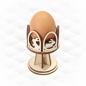 Easter Egg Holder, svg dxf files, laser cut design. Easter gift and decor, egg stand, kitchen decor, laser cutting model. Easter greeting.
