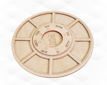Tripoley Game Board Laser Cut Template, SVG DXF Vector Design, Laser Cutting Model