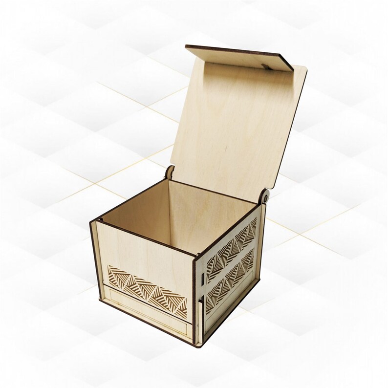 Gift Box Laser Cut Design, SVG DXF Vector Template, Laser Cutting Model ...