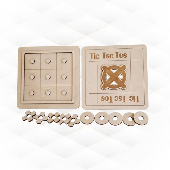 Tic Tac Toe svg files pattern for laser cutting