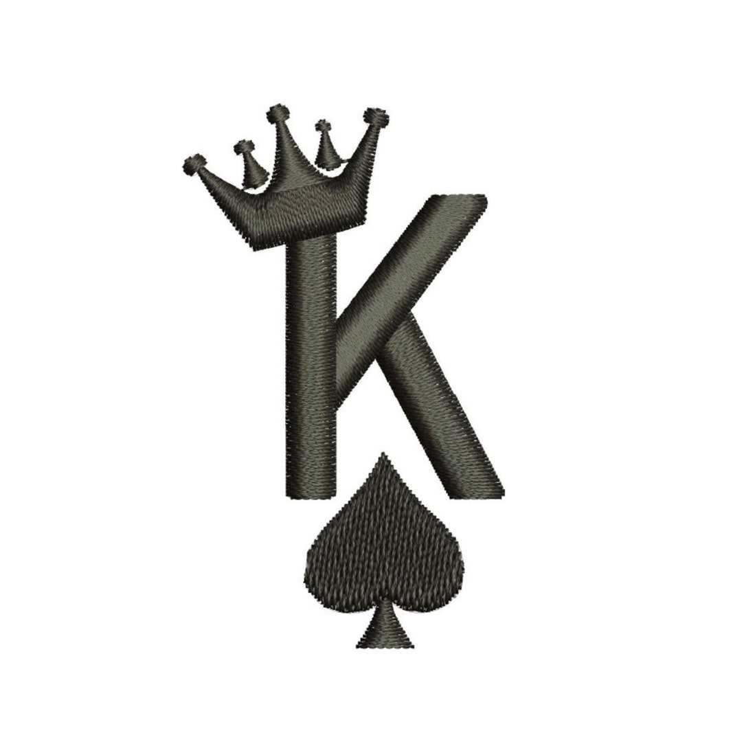 King of Spades Embroidery DST Files for Left Chest Instant Download