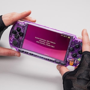 PSP 3000 Portable Purple Myst Housing Bundle