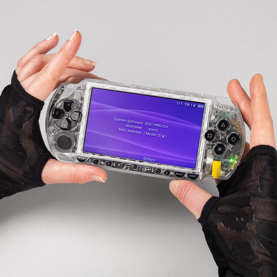 PSP 1000 With IPS Screen Clear Housing and Black Buttons Etsy