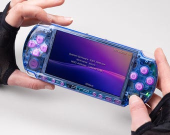 PSP 3000 Portable Clear Lapis Blue Housing Bundle