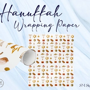 Hanukkah Wrapping Paper | Custom Design Grid