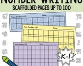 Number Writing Practice Pages: Kindergarten & 1st Grade (PDF)
