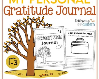 Gratitude Journal for Kids | Printable Thanksgiving Gratitude Activity | Social-emotional Learning