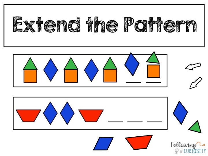 Repeating Pattern Task Cards With Pattern Blocks - Etsy