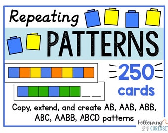 Repeating Pattern Task Cards with Unifix Cubes