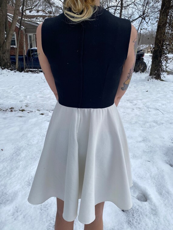 1960s Color Block Black & White Dress Gem