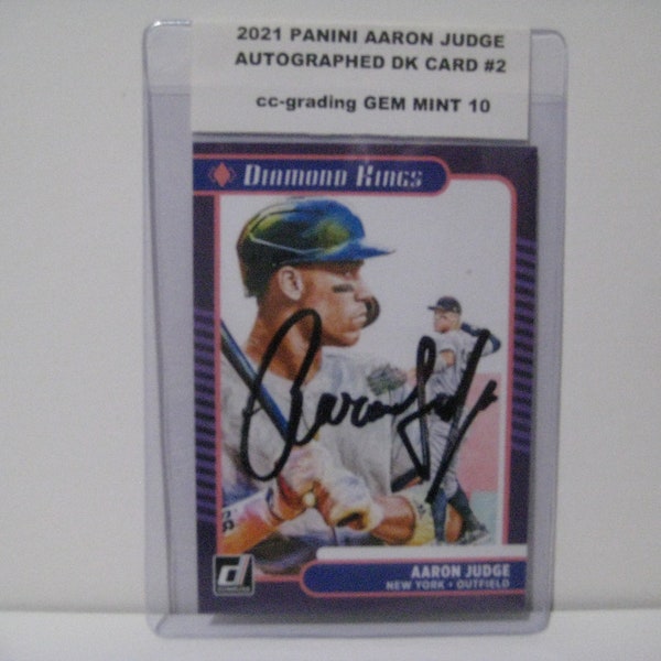 Aaron Judge New York Yankees Hand Signed 2021 Donruss "Diamond Kings" Card Graded & Authenticated Gem Mint 10 Card