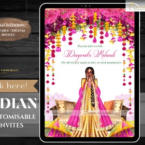mehendi-uitnodigingen en pithi-uitnodigingen, haldi-feestuitnodigingen, mehndi-uitnodiging, mehndi-kaarten in Indiase huwelijksuitnodiging, pithi-uitnodigingen