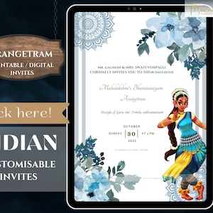 Indyjski Bharatanatyam arangetram Zaproś | zaproszenie na arangetram, zaproszenie na pokaz Bharatanatyam | zaproszenie na arangetram |Bharatanatyam arangetram