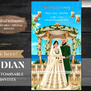 Faire-part hindous comme faire-part de mariage hindou, cartes de mariage indien et faire-part indien, faire-part de mariage indien comme carte de mariage hindou numérique