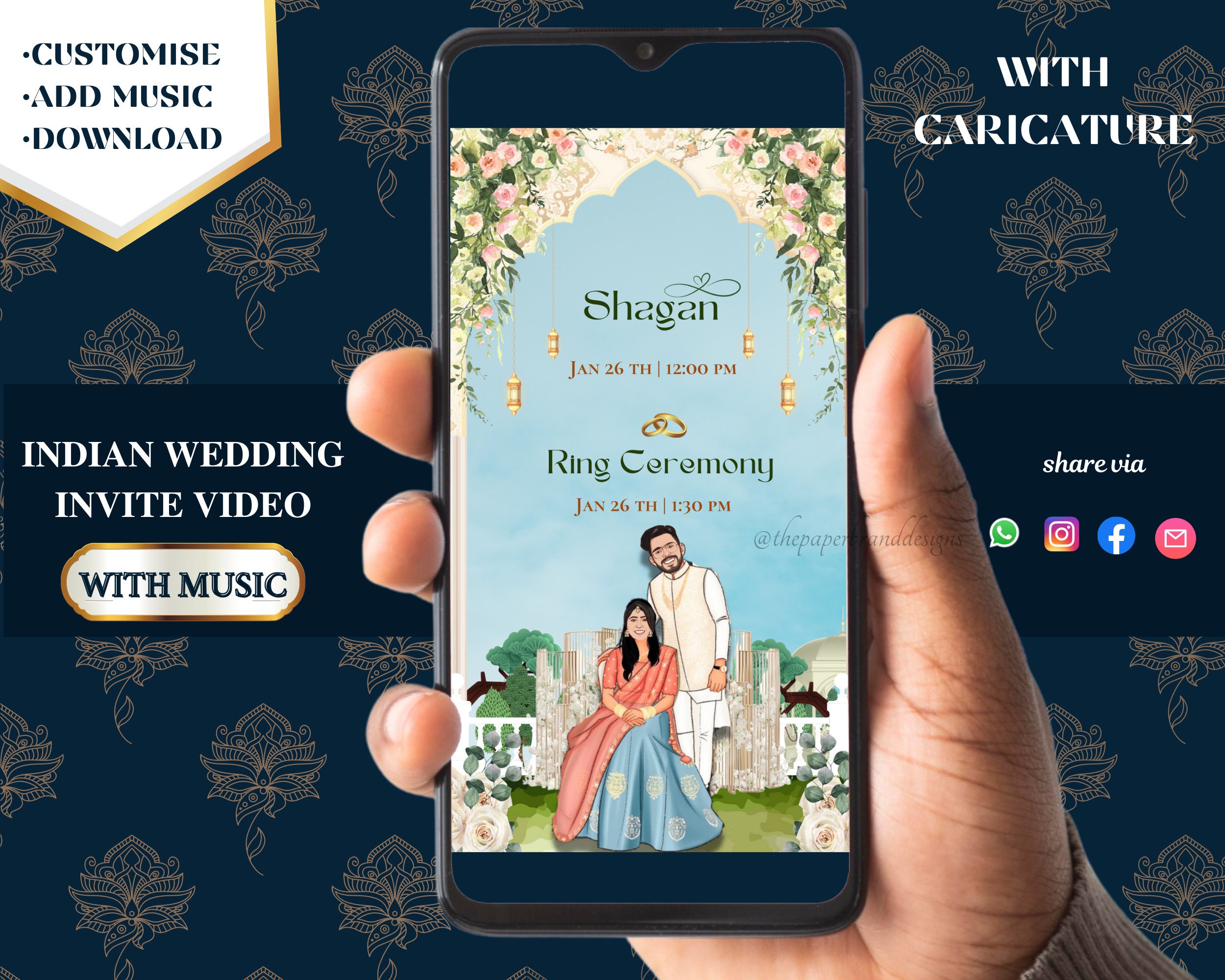 Indian wedding invitation video indian animated invite indian invite