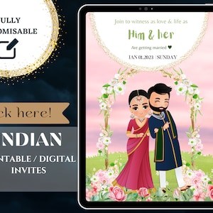 Digital Indian wedding invites &southindian wedding invite ,haldi invite ,Indian wedding card ,sangeet cards , Indian wedding invitation