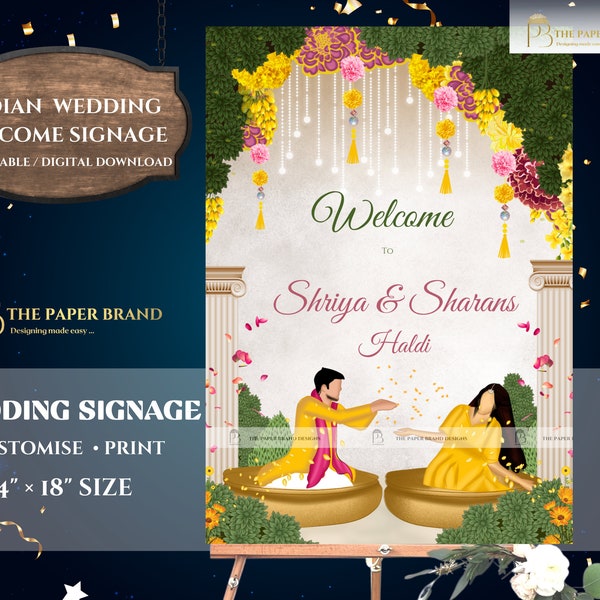haldi Signs & maiyaan welcome board as pithi as indian welcome boards ,  mehndi signs ,mehndi welcome sign  ,indian wedding boards