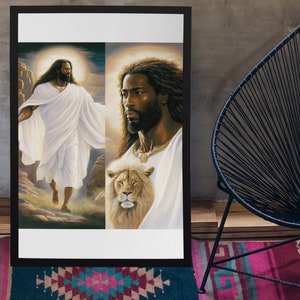 Downloadable art of Black Jesus In His Glory, Black Art, by African American Artist image 2