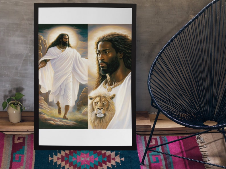 Downloadable art of Black Jesus In His Glory, Black Art, by African American Artist image 2