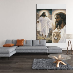 Downloadable art of Black Jesus In His Glory, Black Art, by African American Artist image 3