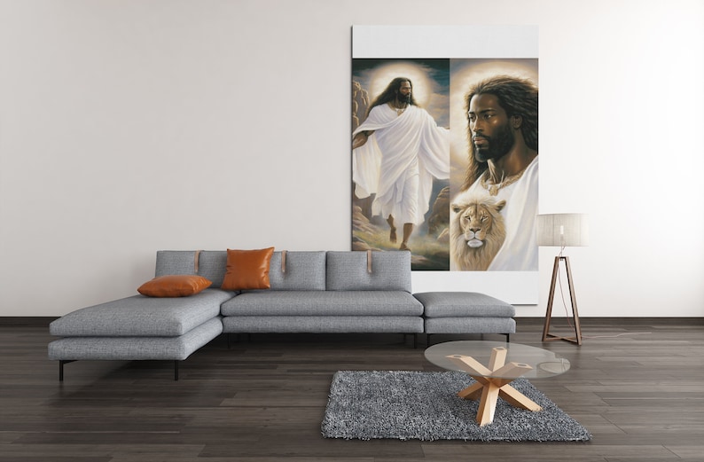 Downloadable art of Black Jesus In His Glory, Black Art, by African American Artist image 3