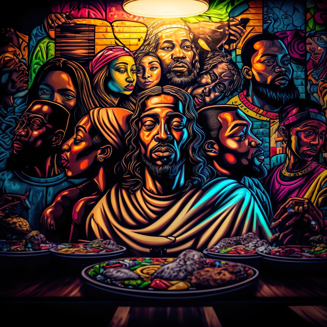 Downloadable Print Of Black Last Supper With Jesus African American Il 1080xN.4601299937 Pquh