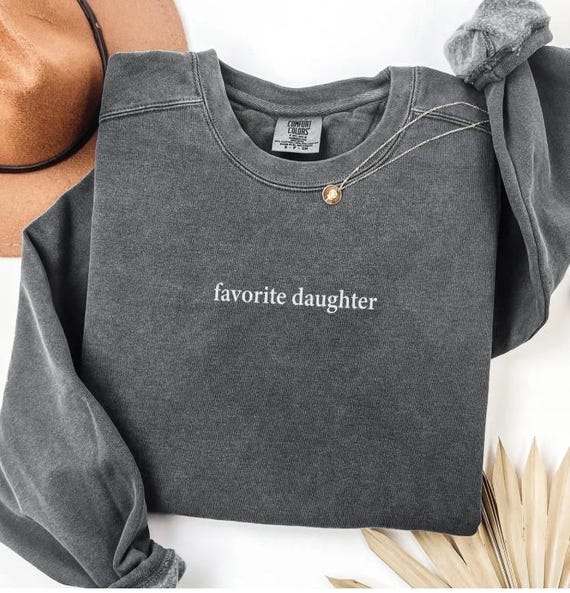 Comfort Colors® Minimalist Favorite Daughter Shirt, Simple Graphic Tee, Funny Gift for Daughter, Daughter Sweater, Trendy Family Outfit