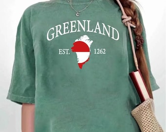 Comfort Colors® Greenland T-Shirt, Anti Trump Graphic Tee, Political Protest Sweatshirt, Support Greenland Shirt, Activist Statement Tee