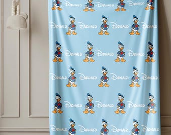 Disney Donald Duck Baby Blanket,Soft Cozy Kids Throw,Cute Cartoon Duck Blanket,Disney Lover Gift,Nursery Bedding & Christmas Gift