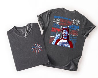 Comfort Colors® Joe Dirt Merica Shirt, 4th of July Funny Tee, Patriotic Fireworks Shirt, Independence Day Party USA Shirt