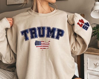 Trump 47 Crewneck Sweatshirt, Trump Train Sweatshirt, Trump 2024, Donald Trump 47th President, Trump Sweater, Awakened Patriot,45-47 Shirt