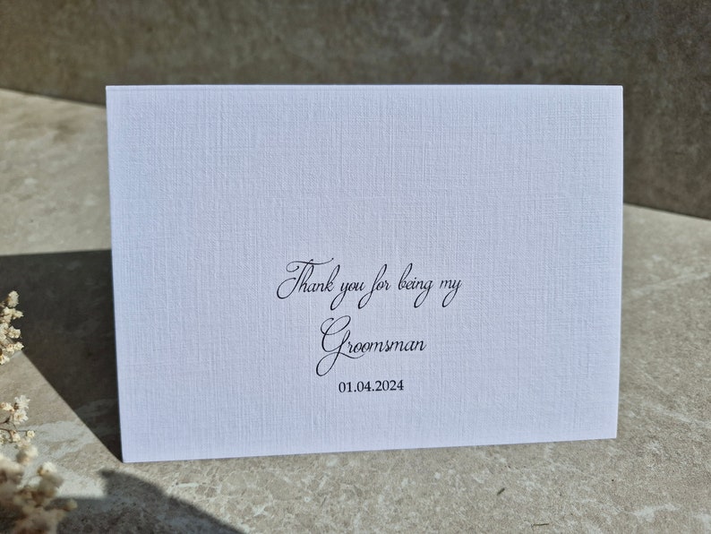 Cartes de remerciement personnalisées pour le jour du mariage, merci pour à ma demoiselle d'honneur, demoiselle d'honneur, garçon d'honneur, témoin, cartes de remerciement pour la noce image 3