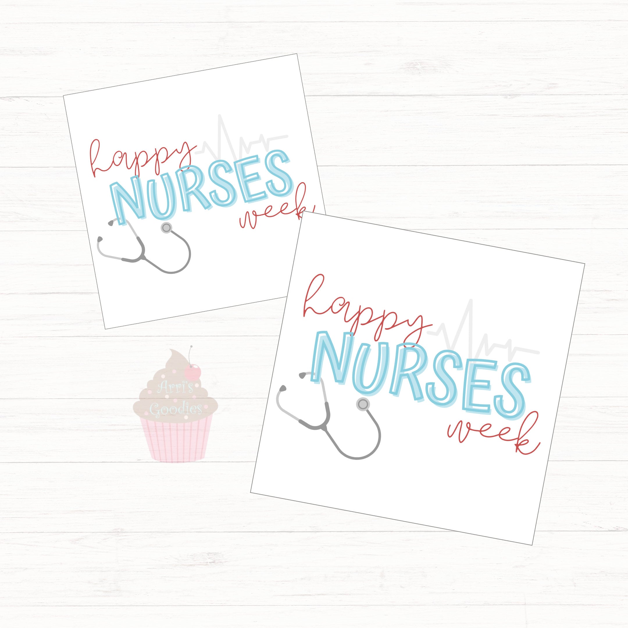 Printable 2' &amp; 2.5" Nurse Appreciation Tag - Nurse Appreciation - Happy ...