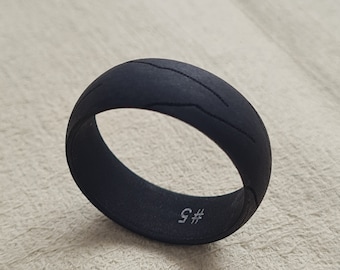 Anneau de pneu, anneau de zirconium noir, bande de mariage, anneau de zirconium, anneau personnalisé