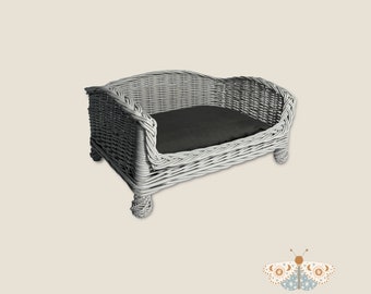 wicker dog bed medium
