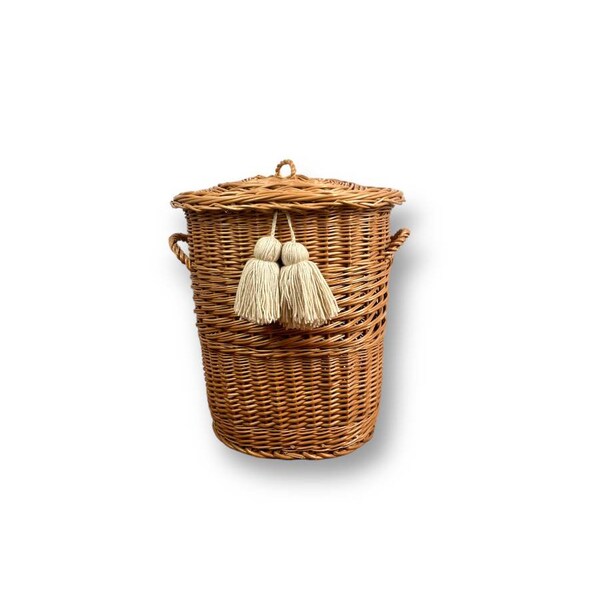 Wicker Hamper With Lid Etsy