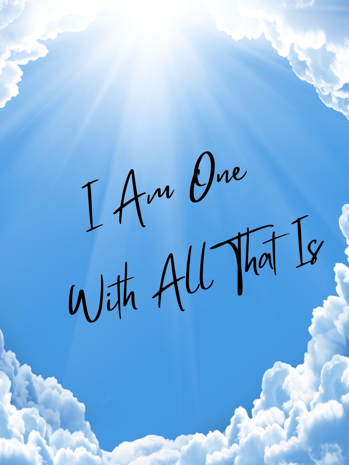 I Am One With All That is Poster18 X 24 Inchesdigital Printinstant