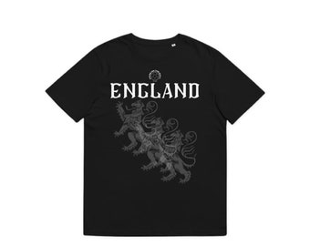 Three Lions - Organic Cotton England World Cup Qatar 2022 Football T-shirt ( unisex )