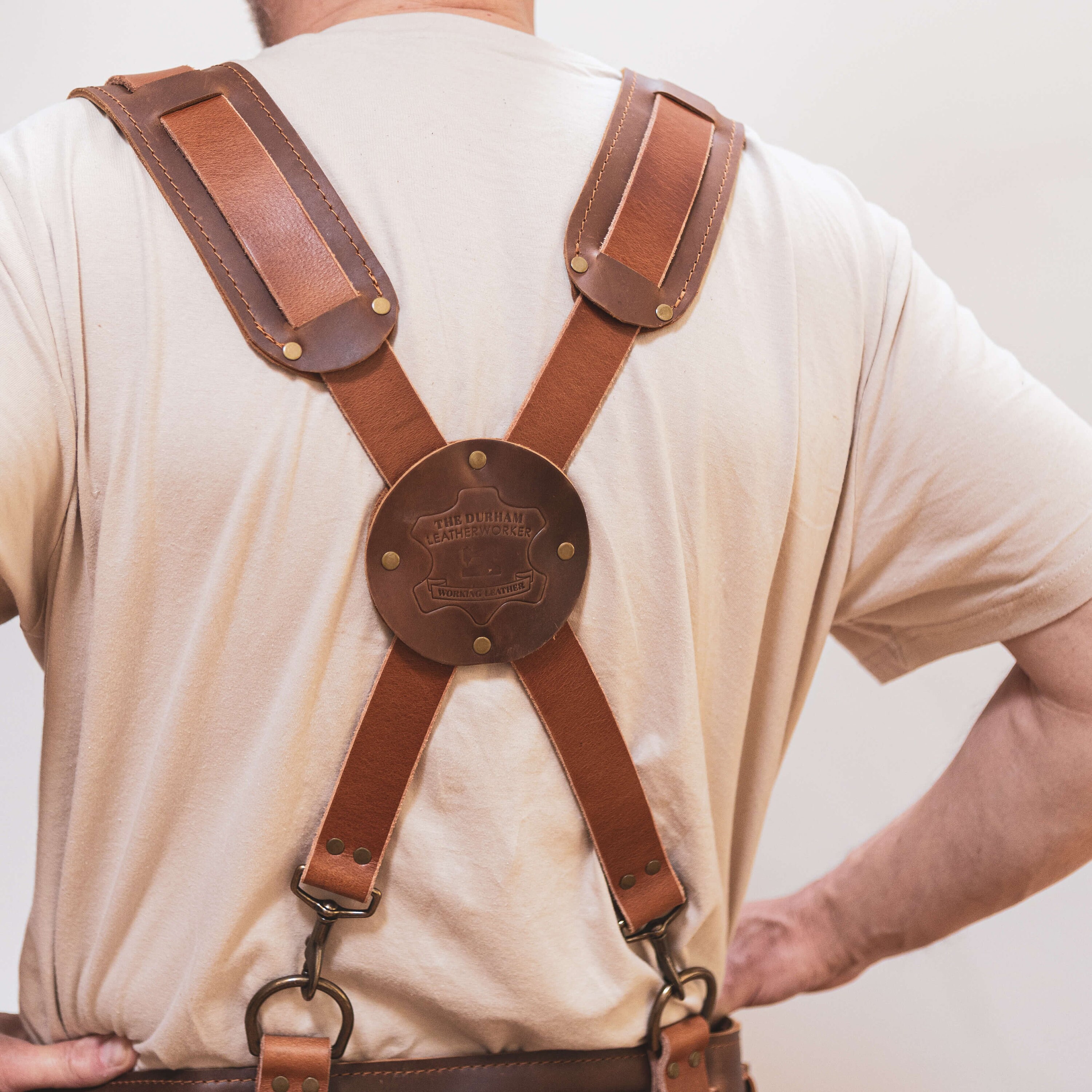 Professional Carpenter Leather Tool Belt, Tool Belt With Suspenders