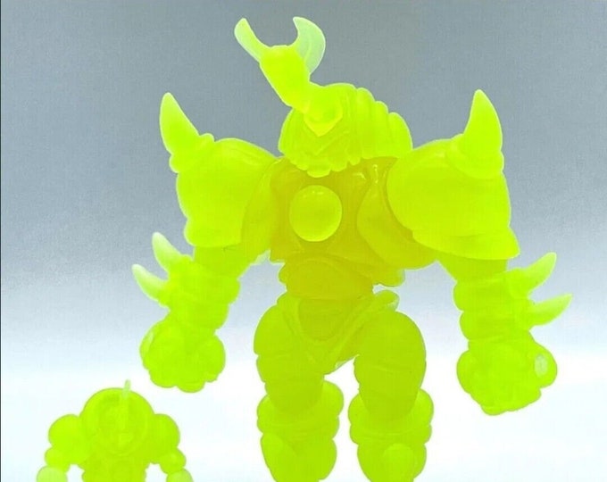 Glyos thegodbeast Desugoji Mushi Neon Yellow Transparent Glow in The Dark Unpainted Version