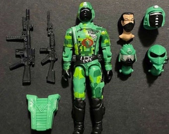 GI Joe Black Major Vintage Style Jungle Camo Crimson Guard
