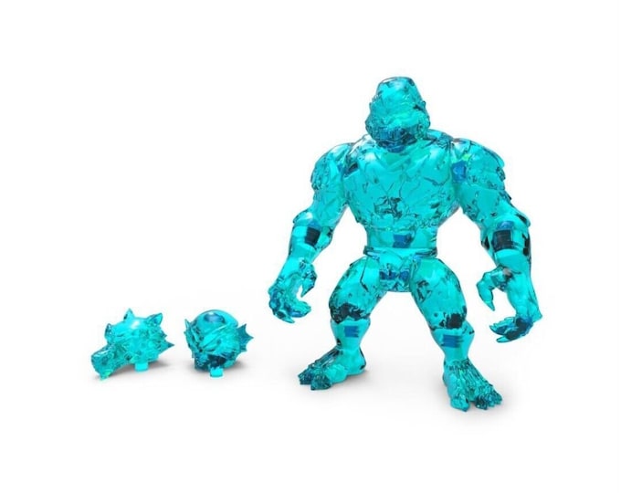 Glyos Rocom Toys Mighty Maniax Blank Clear Blue Hang Ten Monster