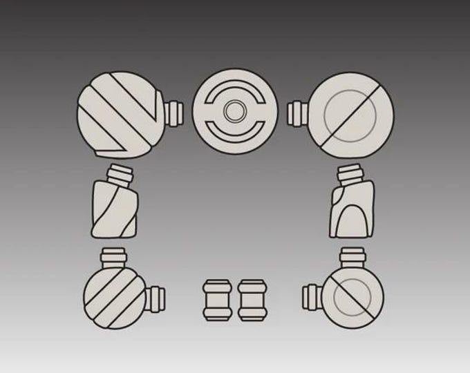 Glyos Wave 104 Axis Joint Set Pallorenn Warm Light Gray