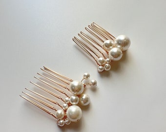 Pearl Hair Comb for Bride Pearls Hairpiece for Wedding Bridal Hair Pins for Wedding Pearl Hair Pins for Bride, Bridesmaid Hair Pin Set