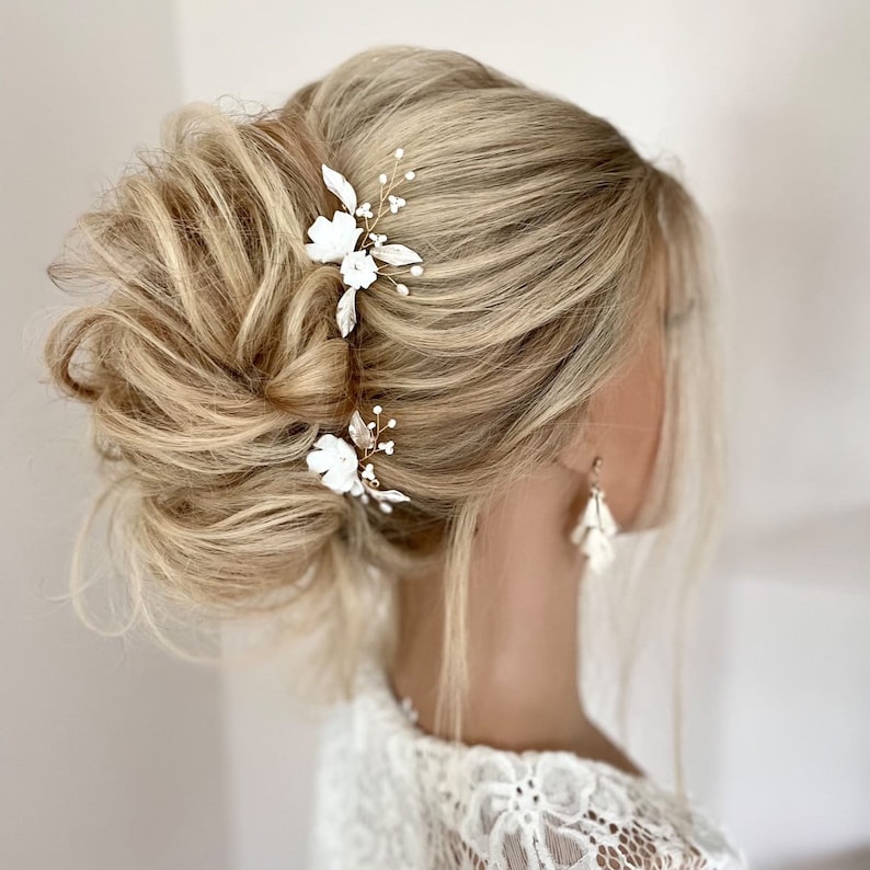 Haarnadeln mit Blüten Brautschmuck